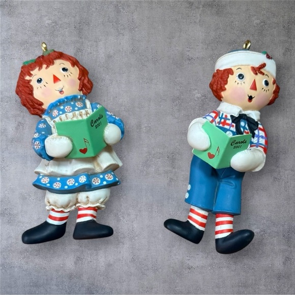 2001 Hallmark Keepsake "RAGGEDY ANN & RAGGEDY ANDY" Christmas Ornaments - Picture 3 of 4